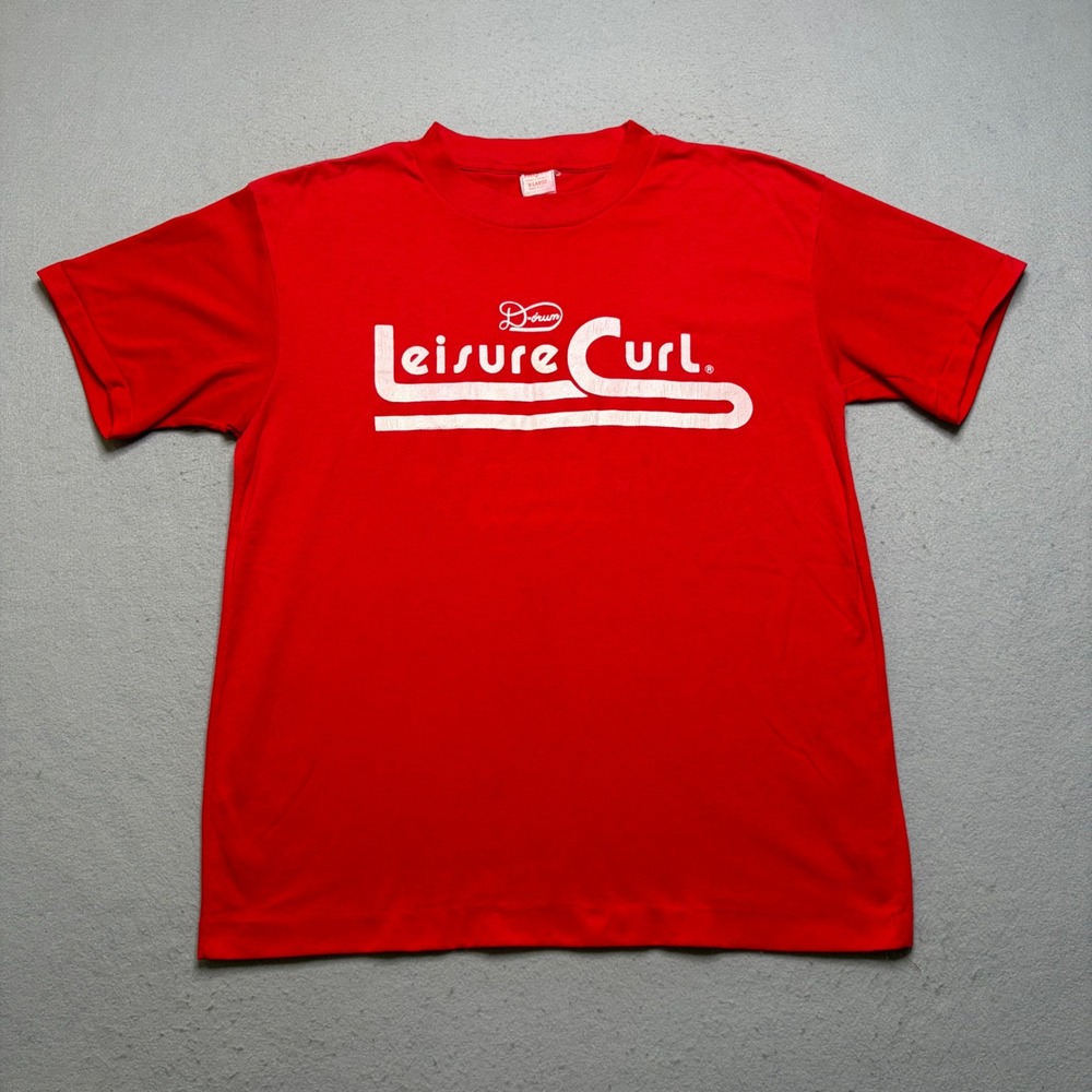 Rayco T-Shirt Mens XL Red Leisure Curl Vintage 80s Graphic Made in USA Tee
